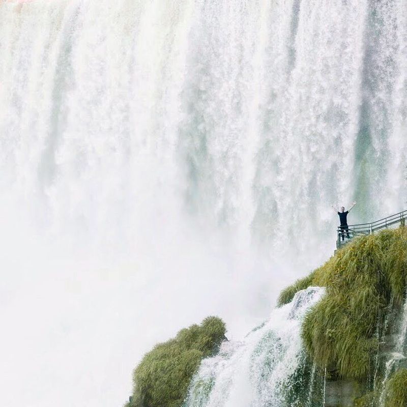image: Cataratas Iguazú ?The team of @visitargentina took us to the most stunning place we have ever been: the Iguazú Waterfalls! (I tried to bring you with me on stories) We felt so small! Can you spot little Daniel in the picture?— El equipo de #visitargenti by annadevis