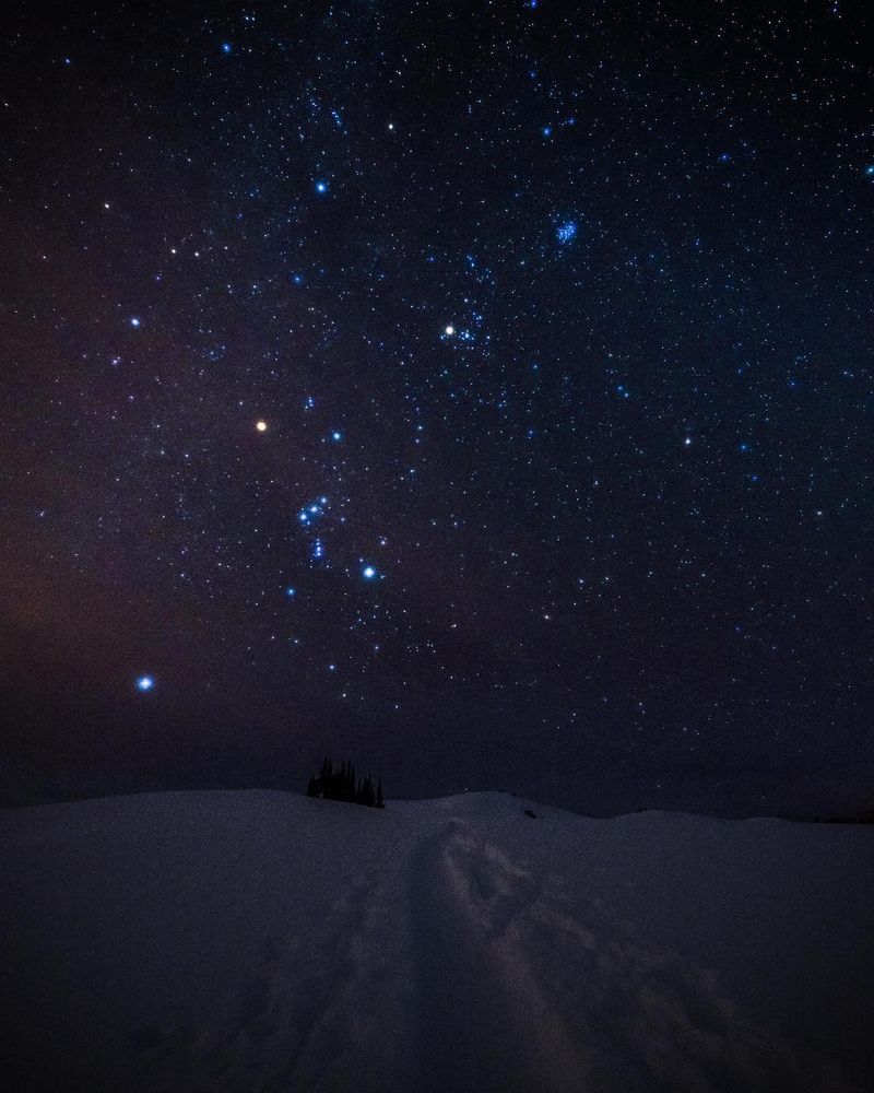 image: Skitouring into the night ✨ It was actually a really hard decision to take out my camera, as it had -20 °C at this time and i couldnt feel my fingers anymore, but the sky was way to beautiful to not capture this moment ?? by alex_meliss
