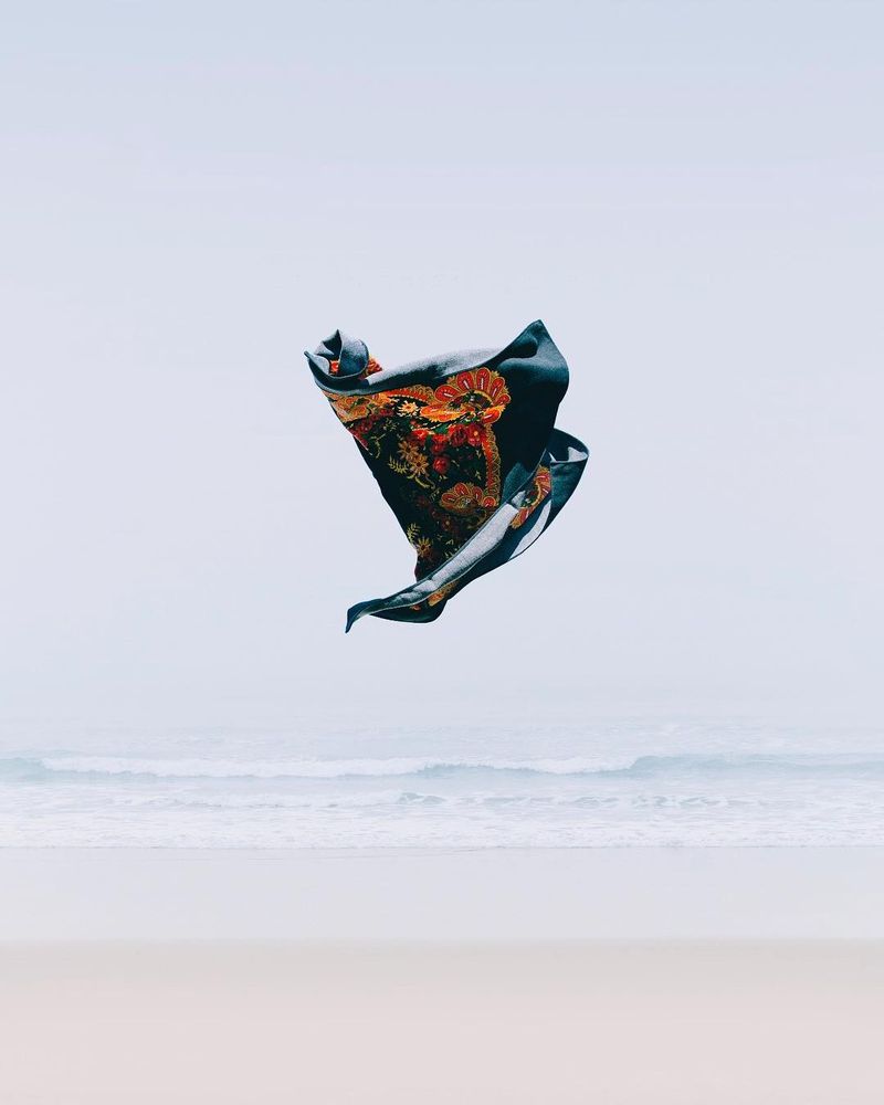 image: One of Viana’s traditional scarves turning into a bird. This scarf is a beautiful representation of Portugal. It is native to a number of villages around the city of Viana do Castelo. Each scarf, in different colors and materials, differed according to... by teresacfreitas