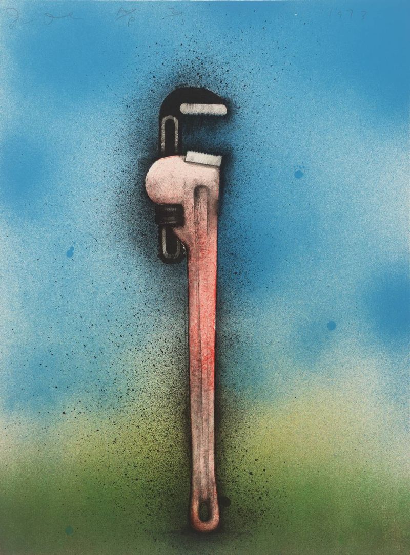 image: 'Big Red Wrench in a Landscape' by Jim Dine by davidzimmerman