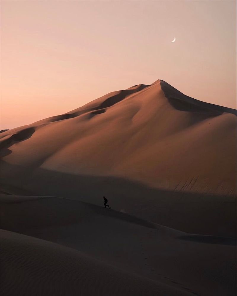 image: The first time I've ever been in a desert.I ran around for sunset and watched the orange sky and sand blend together seamlessly. Thank you so much @hotelparacas and @theluxurycollection for the experience:) #destinationdiscoveries by josiahwg