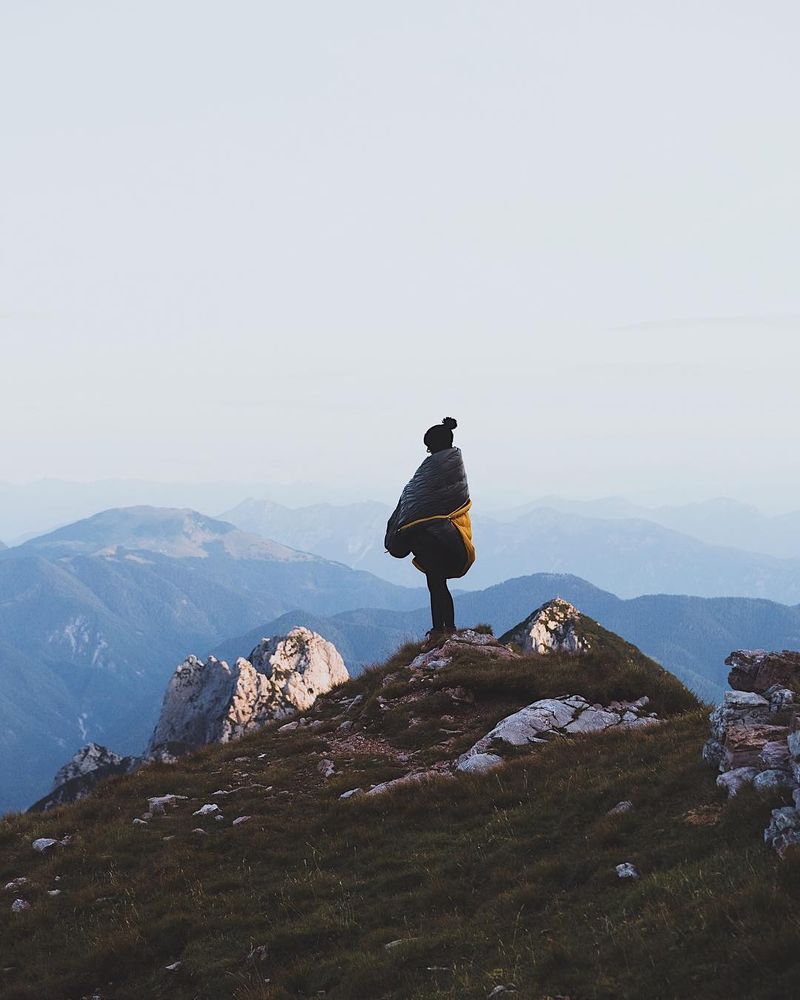 image: Finally back in the mountains and hot summer days are now just a memory. That morning at 2,200m / 7,200ft @delphinepolson couldn't get out of her sleeping bag. #peaksofeurope by lebackpacker