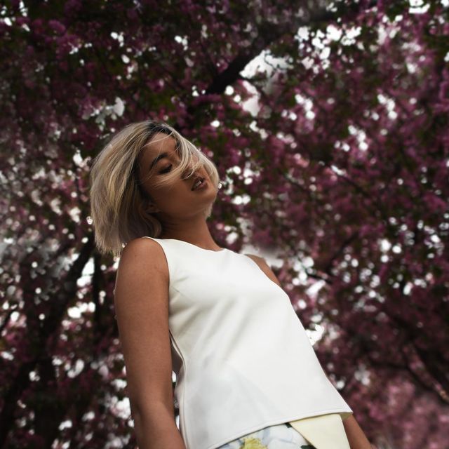 image: Channeling my inner cherry blossom 🌸INSPIRATION: I'm not really a believer in incarnation but I've tinkered with the thought. What if I became a flower? My days would just become about moving in the wind and feeding birds with my pollen 😂 It doesn't... by mel_hwang