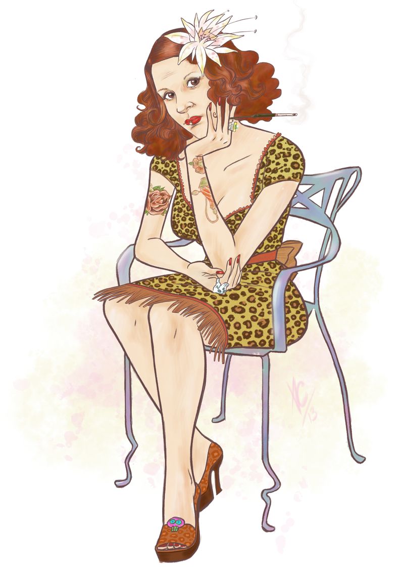 image: MAPY D.H. PIN UP ILLUSTRATION BY ANTONIO CUESTA by mapydh